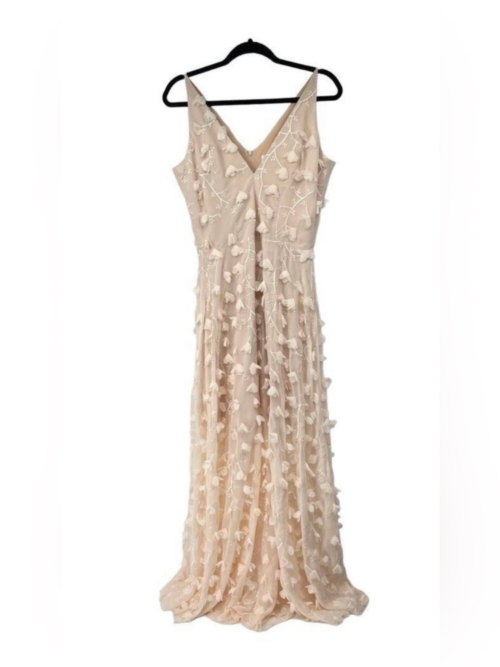 Dress‎ The Population Fleur Floral Applique Gown Sz L Women’s Formal Ball Gala
